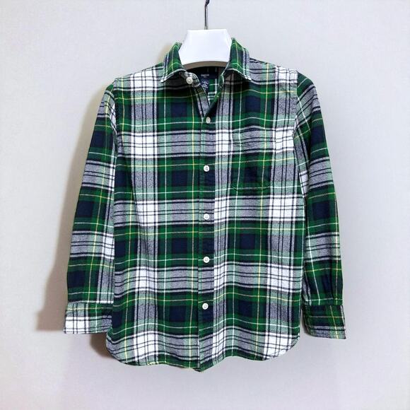 Gap Kids Other - Gap Kids Plaid Flannel Shirt Boy’s Size L/ 10-11 yrs, Green Navy Blue